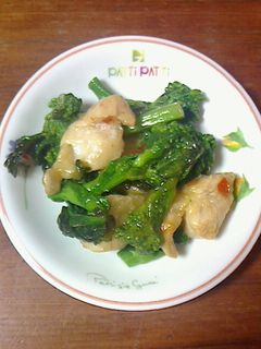 菜の花鶏胸肉のスイートチリソース醤油炒め-レシピのメイン写真