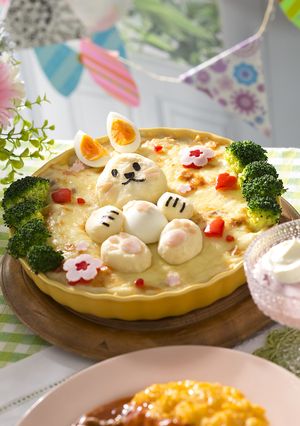 うさぎさんのイースターマカロニグラタン-レシピのメイン写真