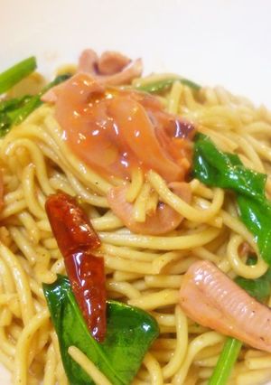 極ウマ！！イカの塩辛ちゃんぽんパスタ♪-レシピのメイン写真