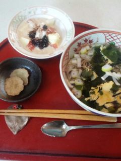 血管ダイエット食655(ワカメ卵そば)-レシピのメイン写真