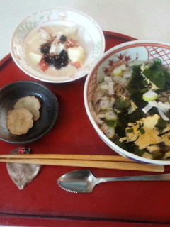 血管ダイエット食655(ワカメ卵そば)-レシピのメイン写真