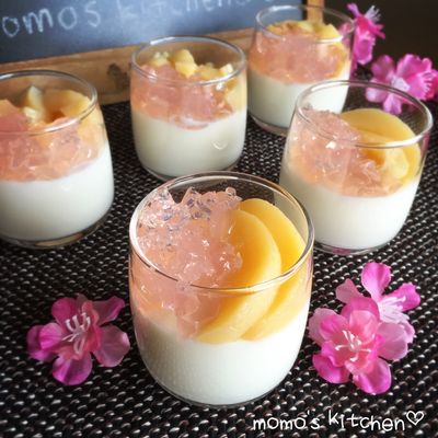 基本からアレンジまで！思わずつくりたくなる「桃 牛乳プリン