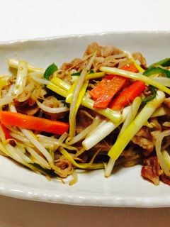豚肉の白い発芽にんにく炒め-レシピのメイン写真