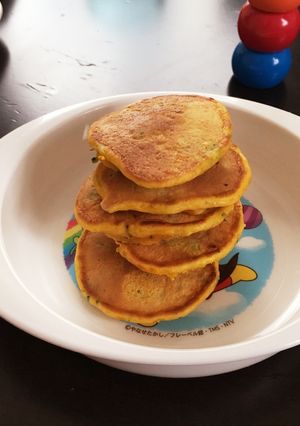 簡単！ふんわり♪野菜入りパンケーキ！-レシピのメイン写真