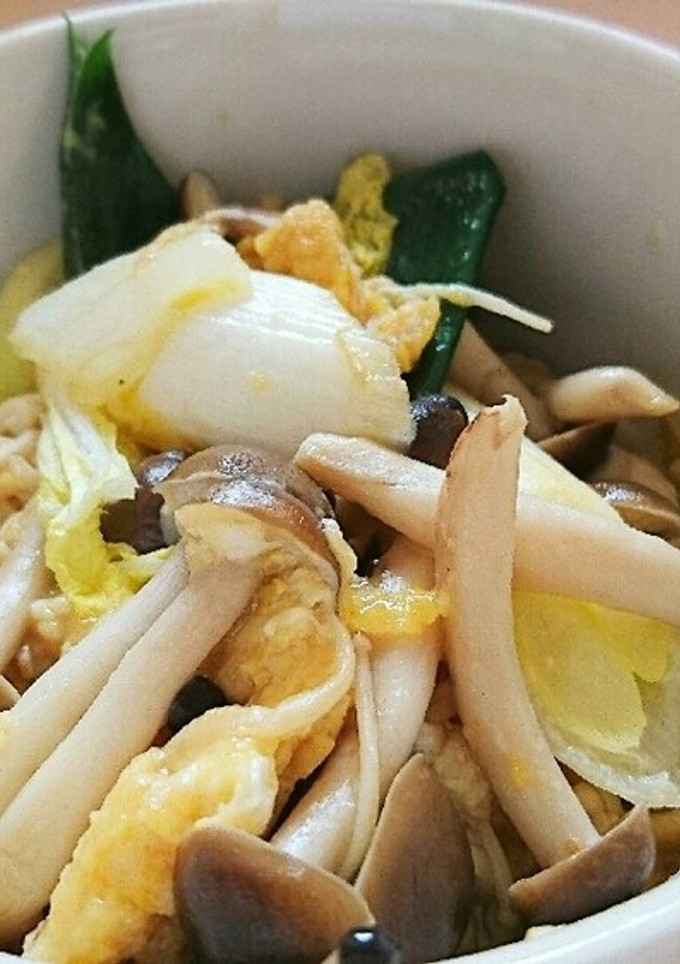白菜ときのこの卵とじ-レシピのメイン写真