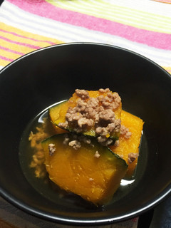 簡単かぼちゃのそぼろ煮-レシピのメイン写真