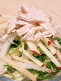 しっとり蒸し鶏と白菜のシャキシャキサラダ-レシピのメイン写真