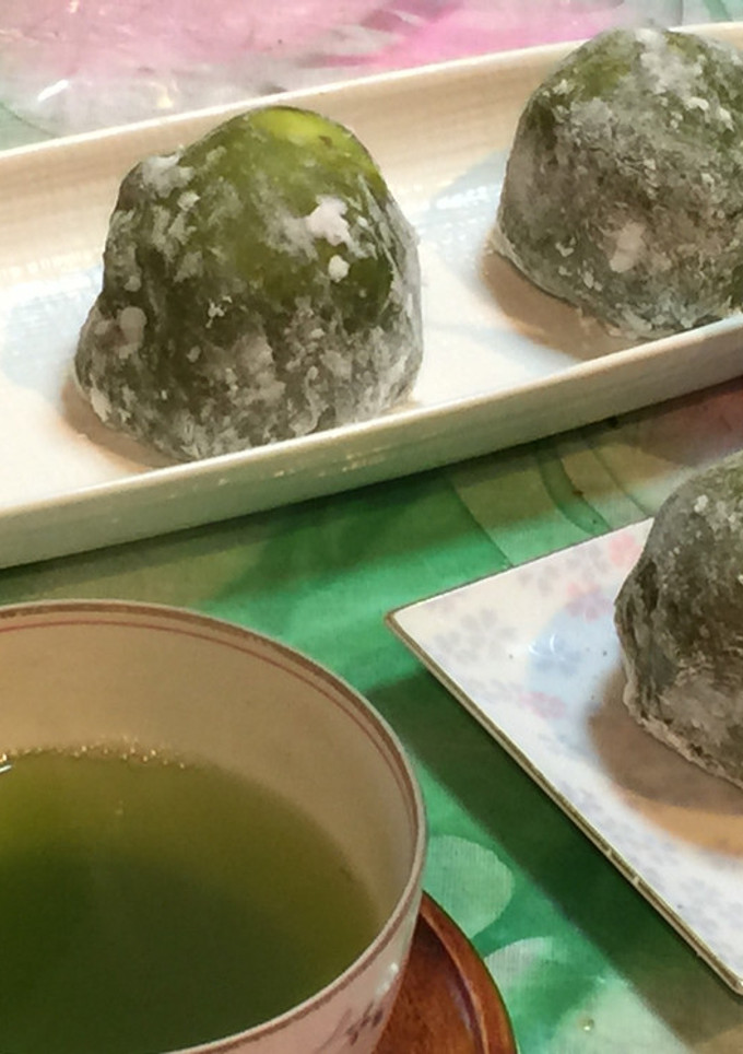粗挽き茶でいちごクリーム大福-レシピのメイン写真