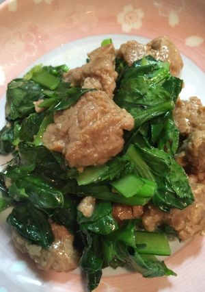 ダイズラボと小松菜の炒め物-レシピのメイン写真