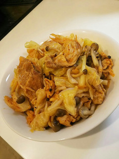 豚薄切り肉とキャベツのキムチ焼き蒸し煮-レシピのメイン写真