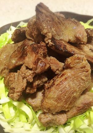 イノシシ肉の焼肉サラダ♡-レシピのメイン写真