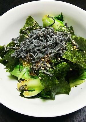 簡単！小松菜ごま油炒め-レシピのメイン写真