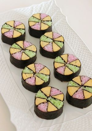 手まりの飾り巻き寿司＊おひな祭り・お花見-レシピのメイン写真