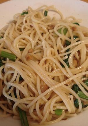 サッパリ和風★納豆＆小松菜スパゲッティ-レシピのメイン写真
