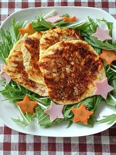 チーズとハムのおからパンケーキ-レシピのメイン写真