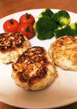 力技で豆腐の水切り！豆腐ハンバーグ♡-レシピのメイン写真