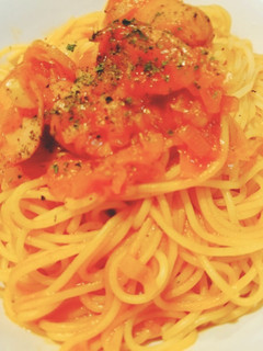 長葱でも美味しかったトマトパスタ☺-レシピのメイン写真