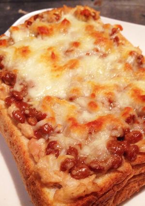 納豆ツナマヨチーズトースト-レシピのメイン写真