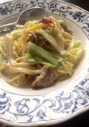 豚こま肉＆素 優しい味のクリームパスタ-レシピのメイン写真