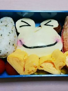 かえるくんハンバーグ弁当-レシピのメイン写真