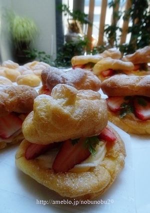 ジャンボWシュークリーム!(^^)!-レシピのメイン写真