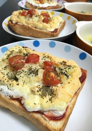 メレンゲトースト　卵白救済レシピ(^^♪-レシピのメイン写真