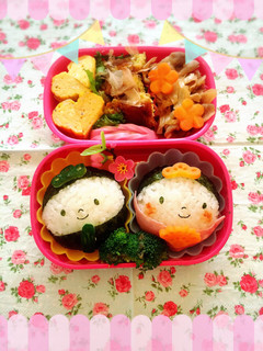 丸おにぎりで簡単!ひな祭り♡キャラ弁-レシピのメイン写真
