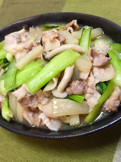 ごま油香る☆チンゲン菜と大根の炒め煮-レシピのメイン写真