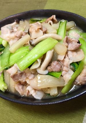 ごま油香る☆チンゲン菜と大根の炒め煮-レシピのメイン写真