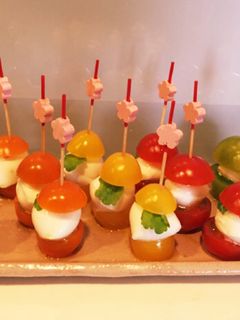 パーティに♪カラフルカプレーゼピンチョス-レシピのメイン写真