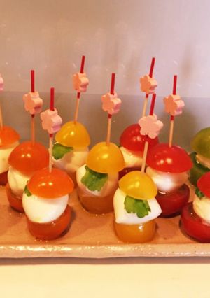 パーティに♪カラフルカプレーゼピンチョス-レシピのメイン写真