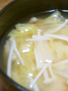 *シンプル美味☆えのきと白菜の味噌汁♪-レシピのメイン写真