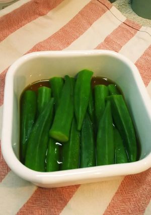 野菜嫌いも食べるよ!オクラのだし醤油漬け-レシピのメイン写真
