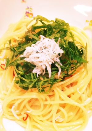 一人分シラス入りオイルパスタ-レシピのメイン写真