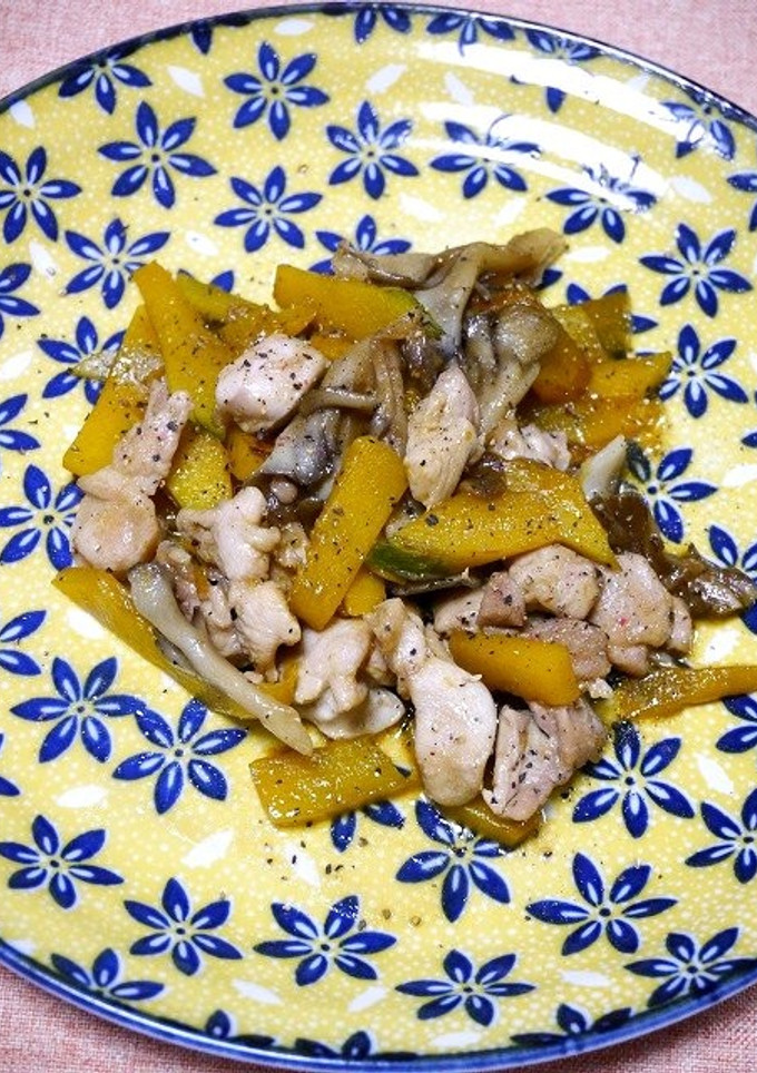 簡単！もも肉と舞茸かぼちゃの蒸し焼き-レシピのメイン写真