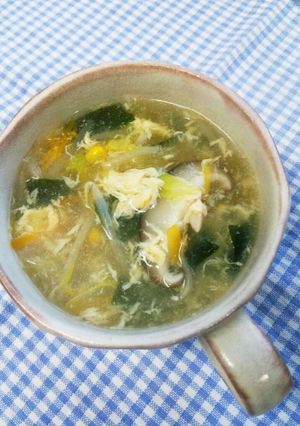 野菜たっぷり中華風かきたまスープ♪-レシピのメイン写真