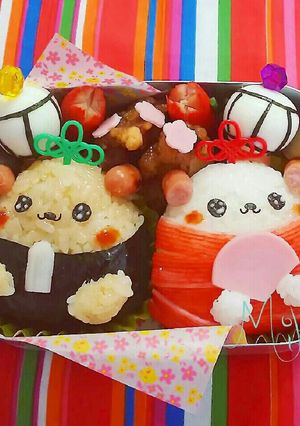 ひな祭り キャラ弁 くまちゃん-レシピのメイン写真