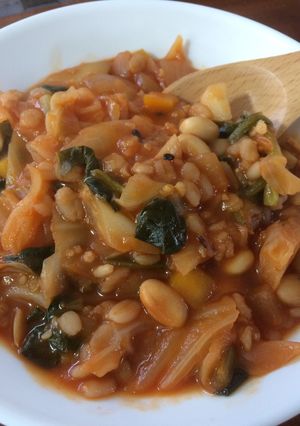 雑穀と大豆入り野菜たっぷりトマトスープ-レシピのメイン写真