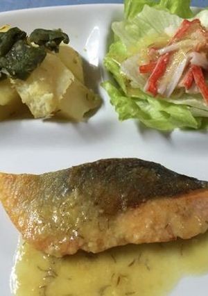麦味噌で鮭のムニエル★ワンプレート-レシピのメイン写真