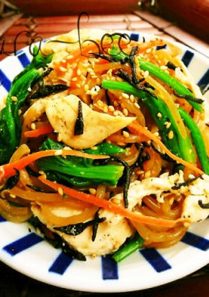 緑黄色野菜とささみと白滝の栄養満点サラダ-レシピのメイン写真