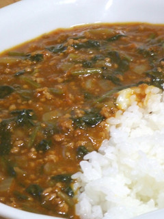 ホウレン草とひき肉で、カレーライス-レシピのメイン写真