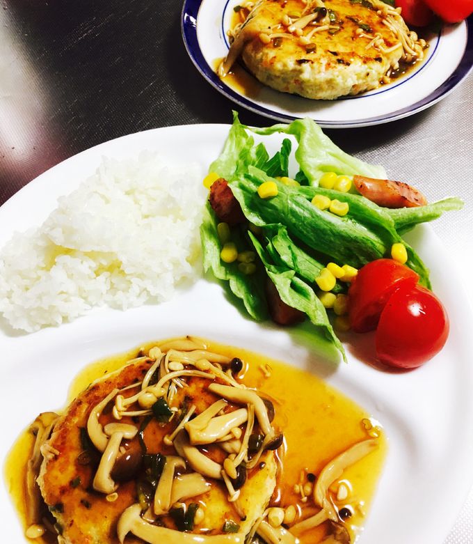 和風豆腐ハンバーグの茸餡かけ-レシピのメイン写真