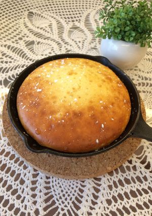 スキレットを使って新感覚の豆乳パンケーキ-レシピのメイン写真