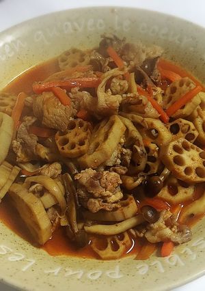 豚肉とレンコンのコチュジャン炒め♪-レシピのメイン写真