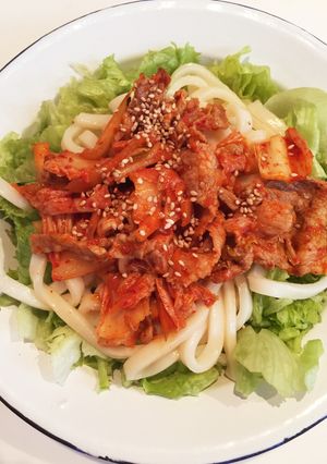 豚キムチサラダうどん-レシピのメイン写真