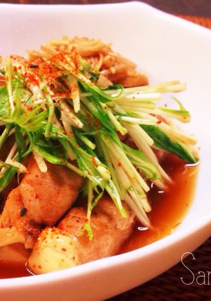 豚薄切り肉ですき焼き風〜♫節約おかず-レシピのメイン写真
