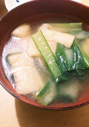 我が家の味噌汁(小松菜／ほうれん草)-レシピのメイン写真