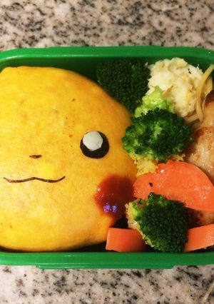 キャラ弁 ピカチュウオムライス-レシピのメイン写真