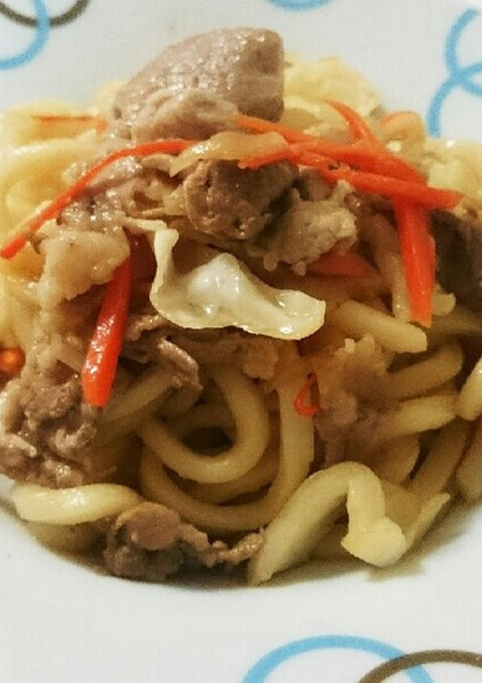 豚のしょうが焼きうどん-レシピのメイン写真