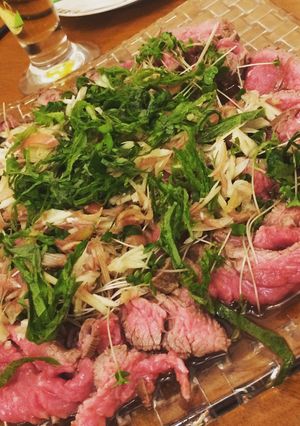 【簡単】薬味もりもり和風牛肉たたき-レシピのメイン写真